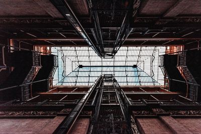 Low angle view of railroad station platform