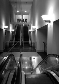 Interior of illuminated building