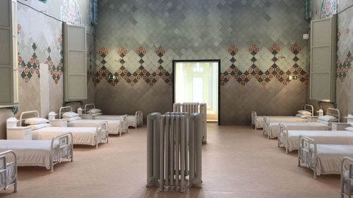 Empty chairs in room