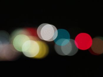 Defocused image of illuminated lights