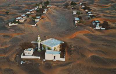 High angle view of land