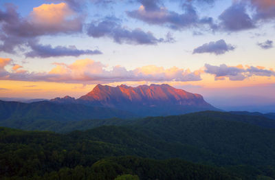 Doi luang chiang dao at sky dramatic at doi mae taman san pa kia, chiang mai thailand.