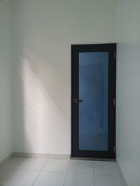 Open door of building