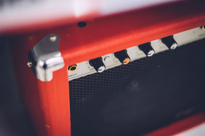 Close up of an old speaker