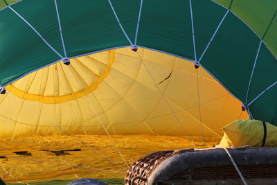 Hot air balloon on land