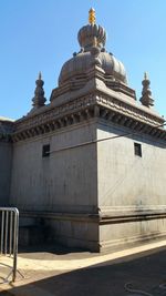 Exterior of temple against clear sky