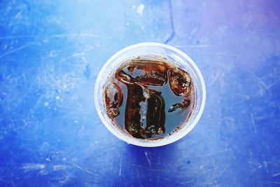 Close-up of drink in glass on table