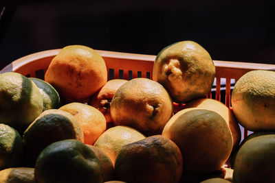 Close-up of apples in basket