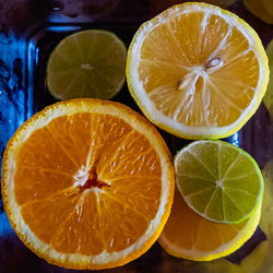 Close-up of oranges on table