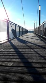 Bridge against sky on sunny day