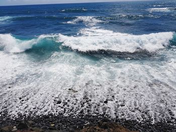 Waves rushing towards shore