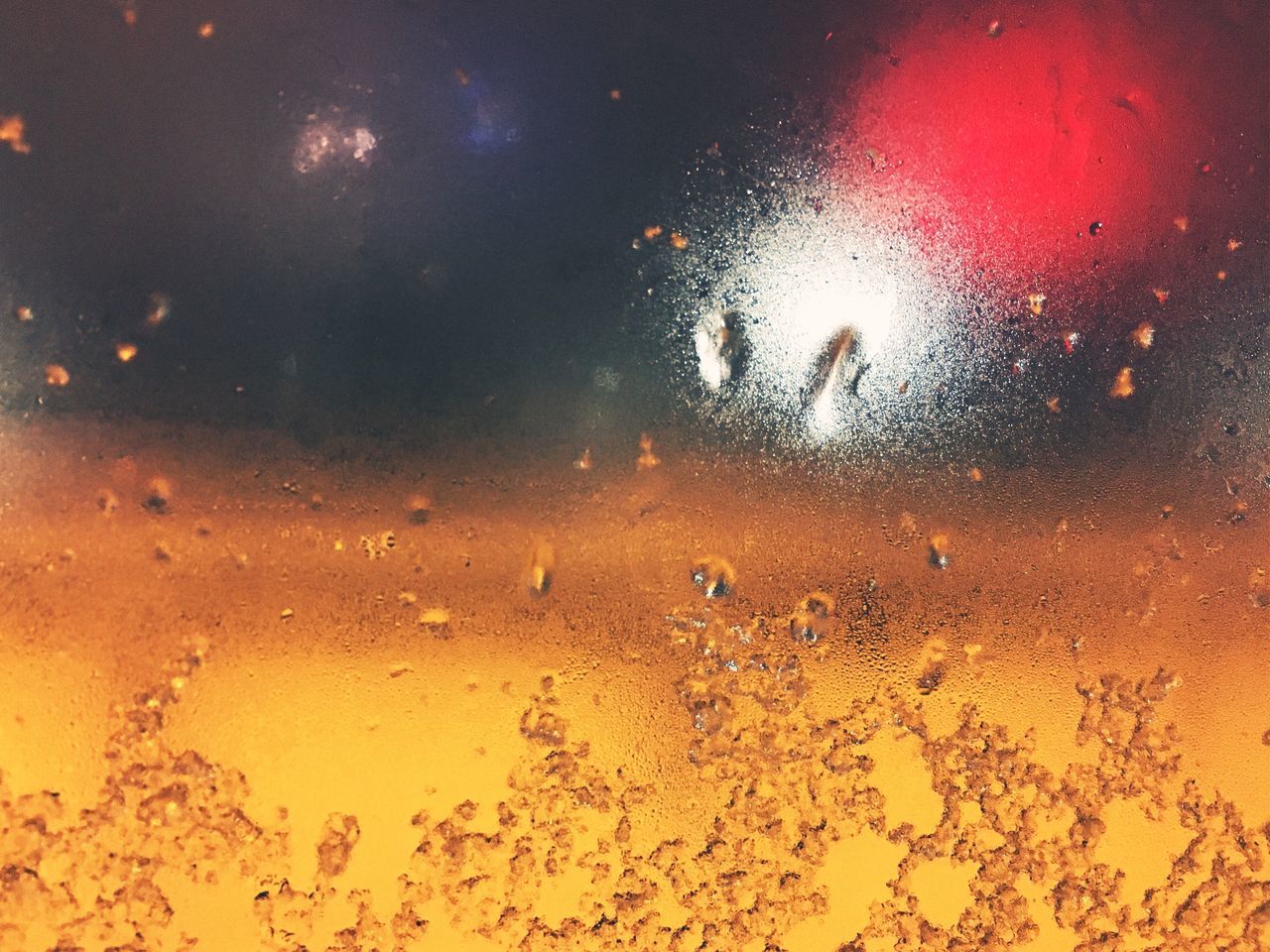 Close-up of water drops on glass window