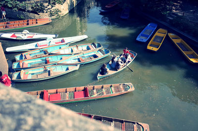 Boats in river