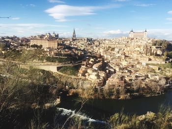 Aerial view of buildings in city