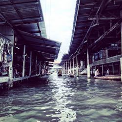 View of canal along buildings