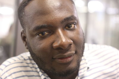 Close-up portrait of young man