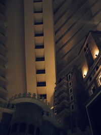 Low angle view of building at night