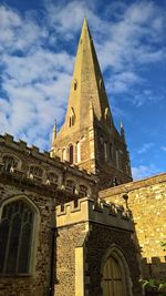 Low angle view of historic building against sky