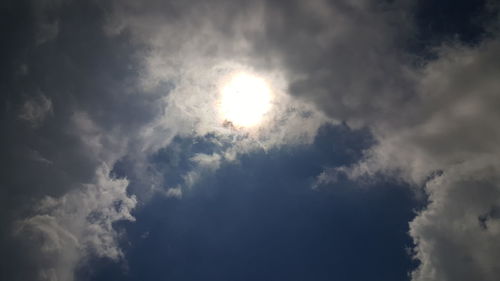 Low angle view of cloudy sky