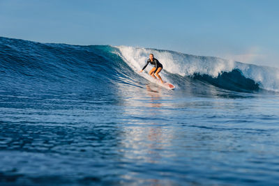 Man surfing in sea