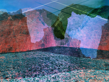 Digital composite image of rocks