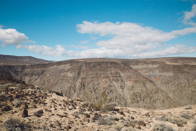 Scenic view of desert against sky