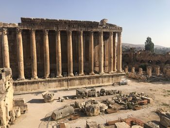 Old ruins of temple against sky