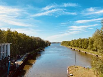 Scenic view of river against sky