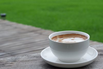 Close-up of coffee on table