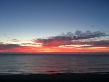 Scenic view of sea during sunset