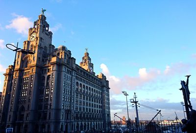 Low angle view of buildings against sky