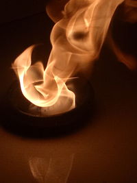 Close-up of lit candle