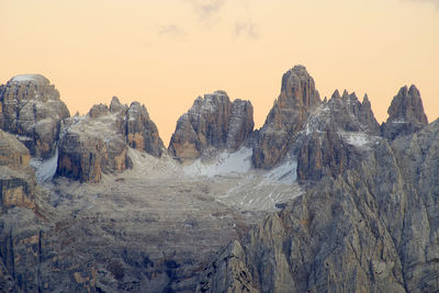 Panoramic view of mountains against sky