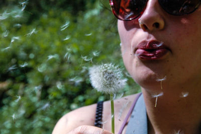 Close-up of young woman