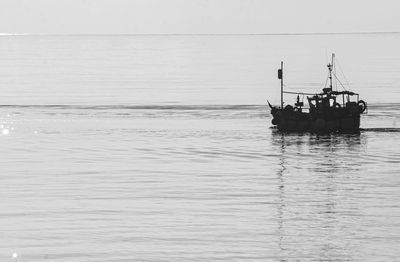 Fishing boat against the sea