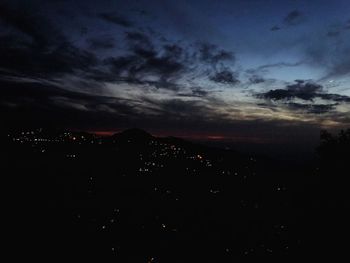 Scenic view of sky at night