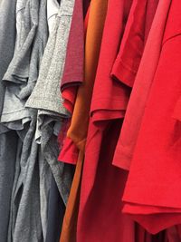 Full frame shot of red fabric