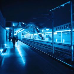 Train at railroad station platform