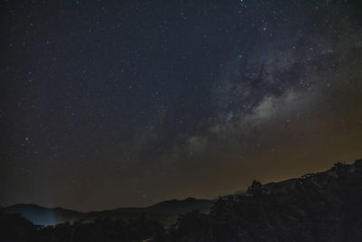Low angle view of stars in sky