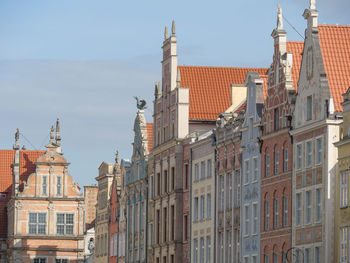 Low angle view of buildings in city