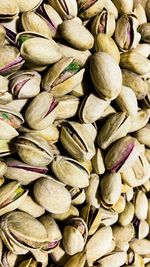 Full frame shot of pistachios