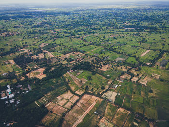 High angle view of cityscape