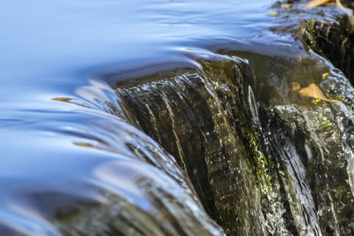 Close-up of water flowing in sea