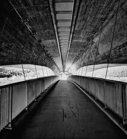 View of empty tunnel