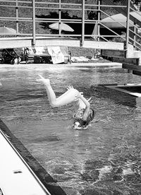 Man in swimming pool