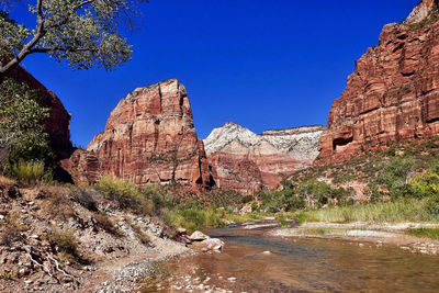 Rock formations on landscape