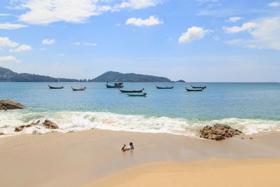 Scenic view of sea against sky