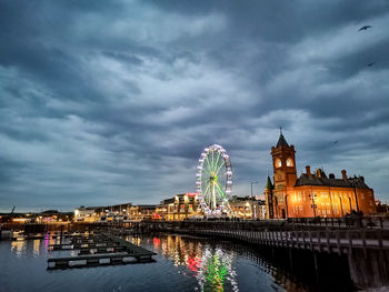 Cardiff bay by night