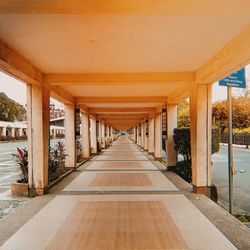 Empty corridor of building