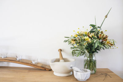 Flowers in vase at home